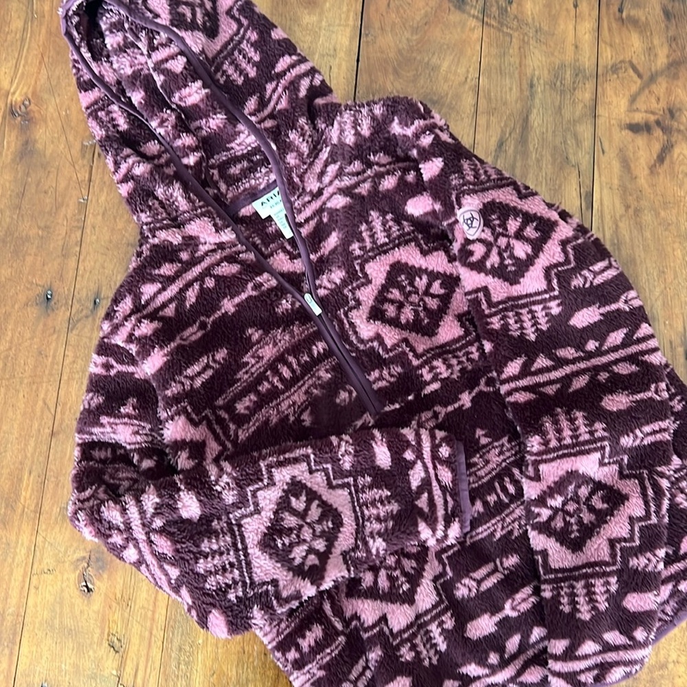 Burgundy fleece hoodie